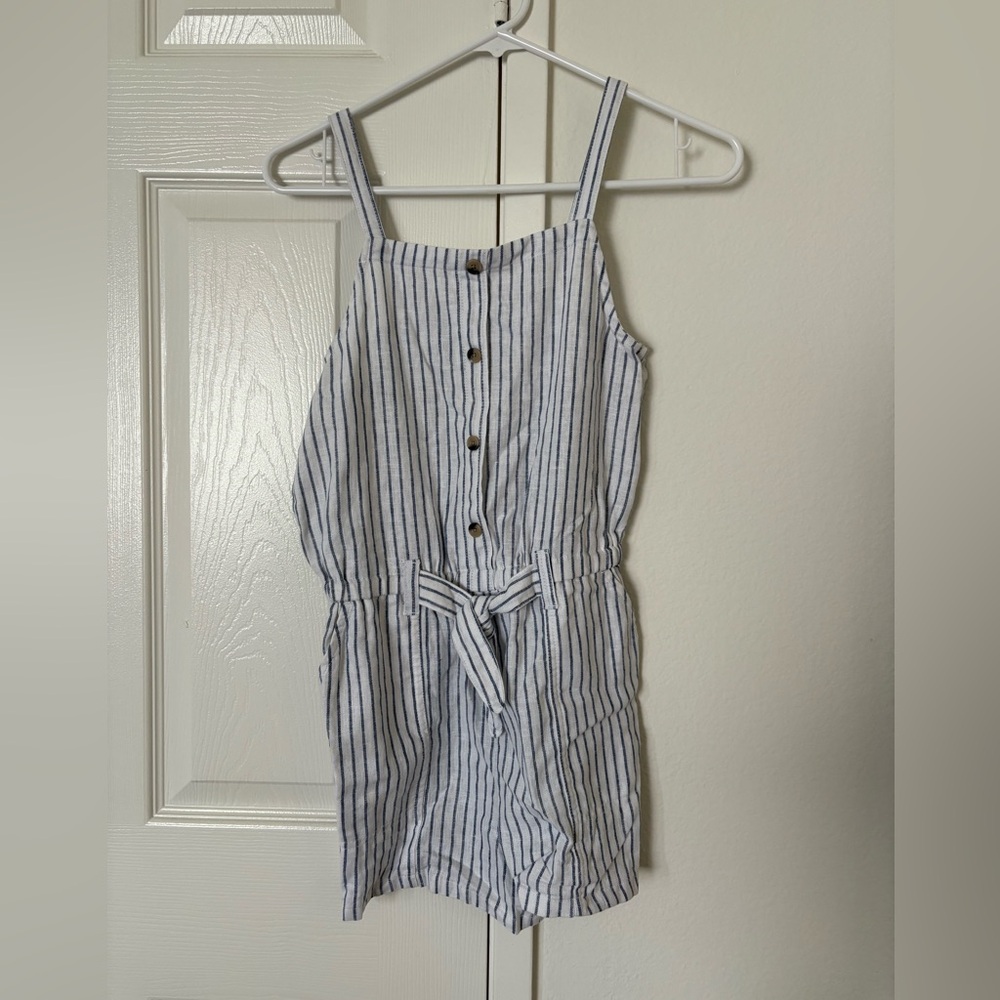 Striped Blue Kids Jumpsuit